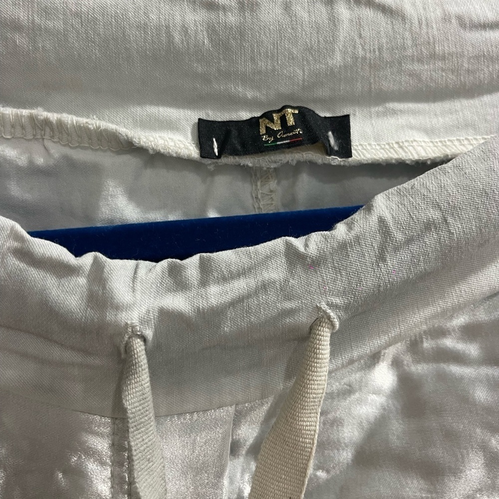 Italian Pants y color silver one size fits all they are stretch very Beautiful